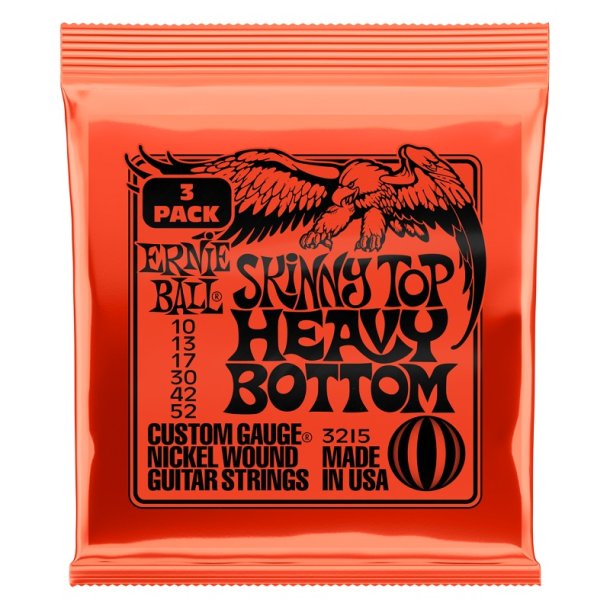 Ernie Ball 3215 10-52 Skinny Top Heavy Bottom 3-pack 