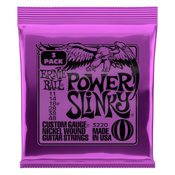 Ernie Ball 3220 11-48 Power Slinky 3-pak