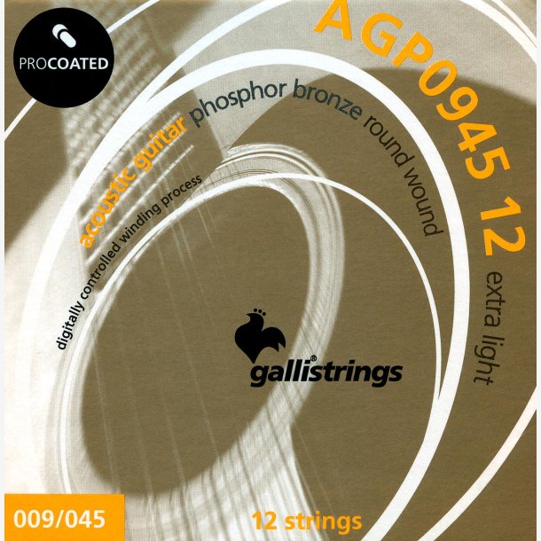 Gallistrings AGP0945-12 E Coated Phosphor Bronze 09-45 