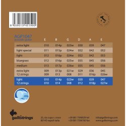 Gallistrings AGP1047-12 Coated Phosphor Bronze 10-47