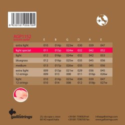 Gallistrings AGP1152 Coated Phosphor Bronze 11-52