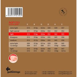 Gallistrings AGP1253 Coated Phosphor Bronze 12-53